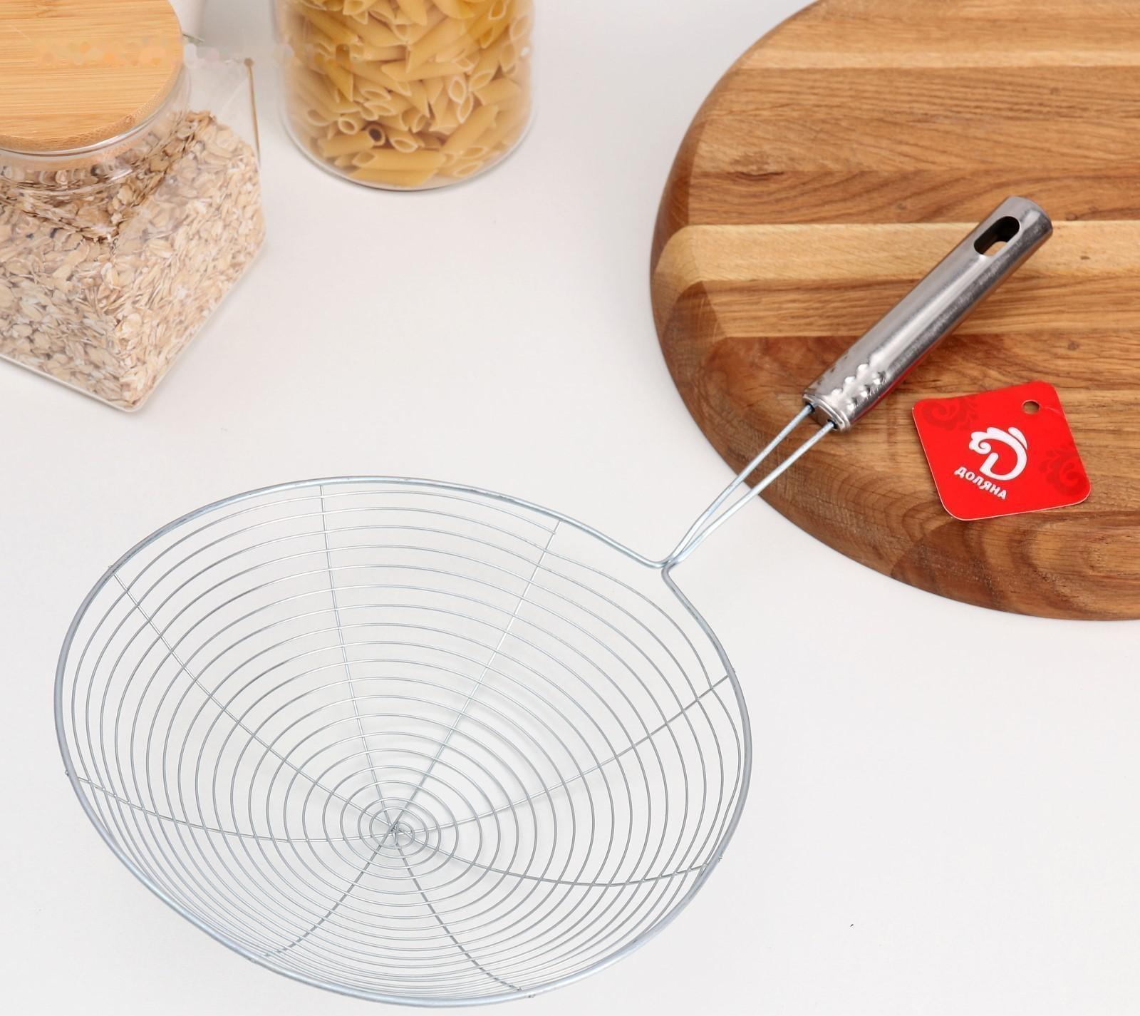 Шумовка Доляна «Металлик», 42 см, d=23 см