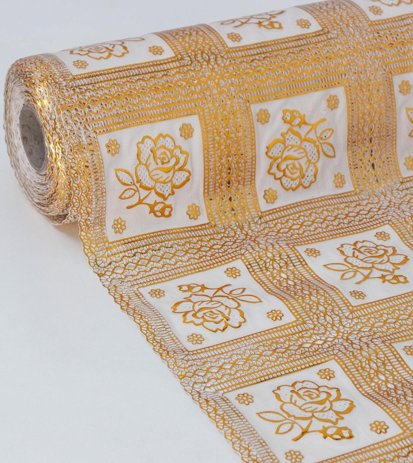 Клеёнка столовая ПВХ «Милая Роуз», ширина 50 см, рулон 20 метров