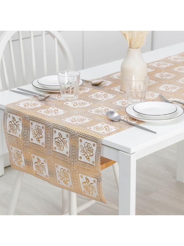 Клеёнка столовая ПВХ «Милая Роуз», ширина 50 см, рулон 20 метров