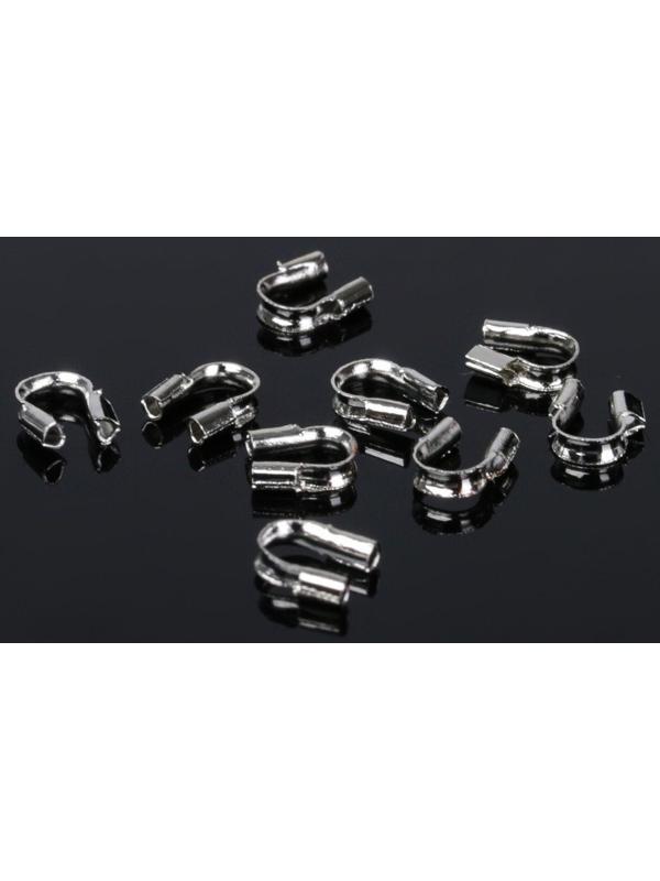 Протектор для защиты тросика 5*4мм (набор 50шт), цвет серебро