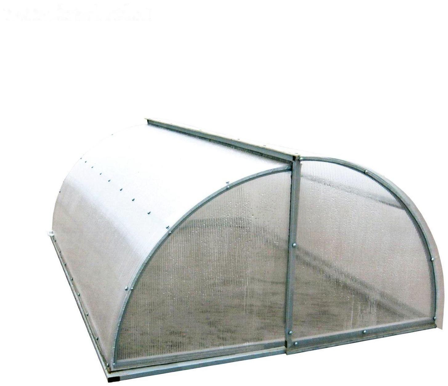 Каркас теплицы «Хлебница», 2 × 0,9 × 1,1 м, металл, профиль 20 × 20 мм, без поликарбоната