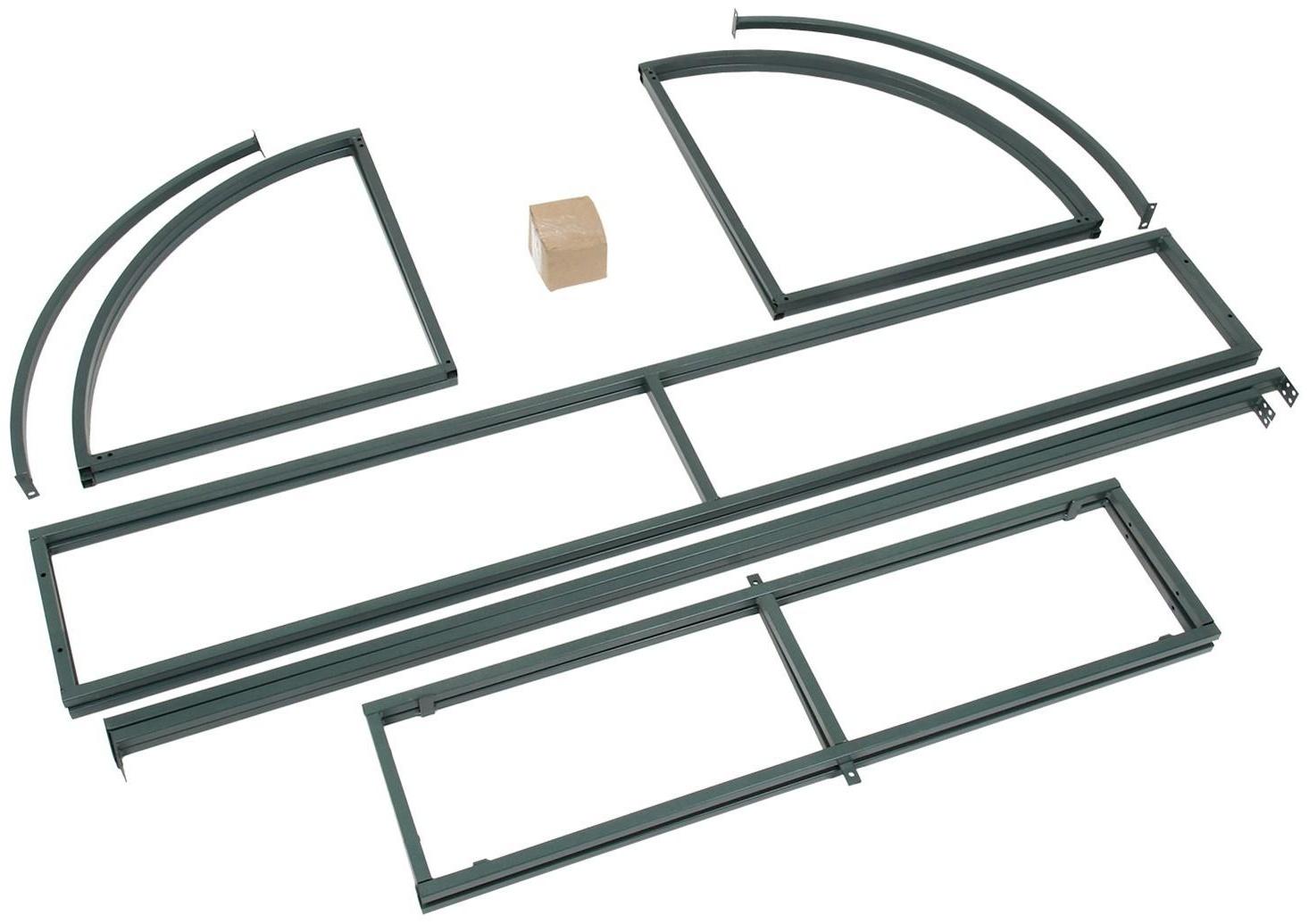 Каркас теплицы «Хлебница», 2 × 0,9 × 1,1 м, металл, профиль 20 × 20 мм, без поликарбоната