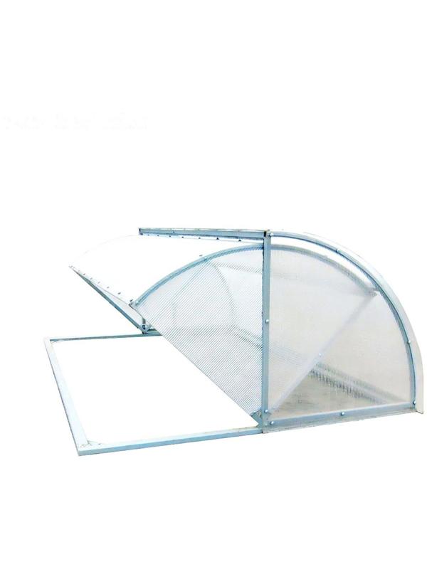 Каркас теплицы «Хлебница», 2 × 0,9 × 1,1 м, металл, профиль 20 × 20 мм, без поликарбоната