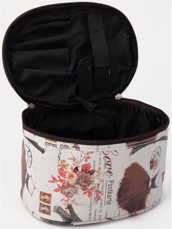 Косметичка на молнии, цвет бежевый