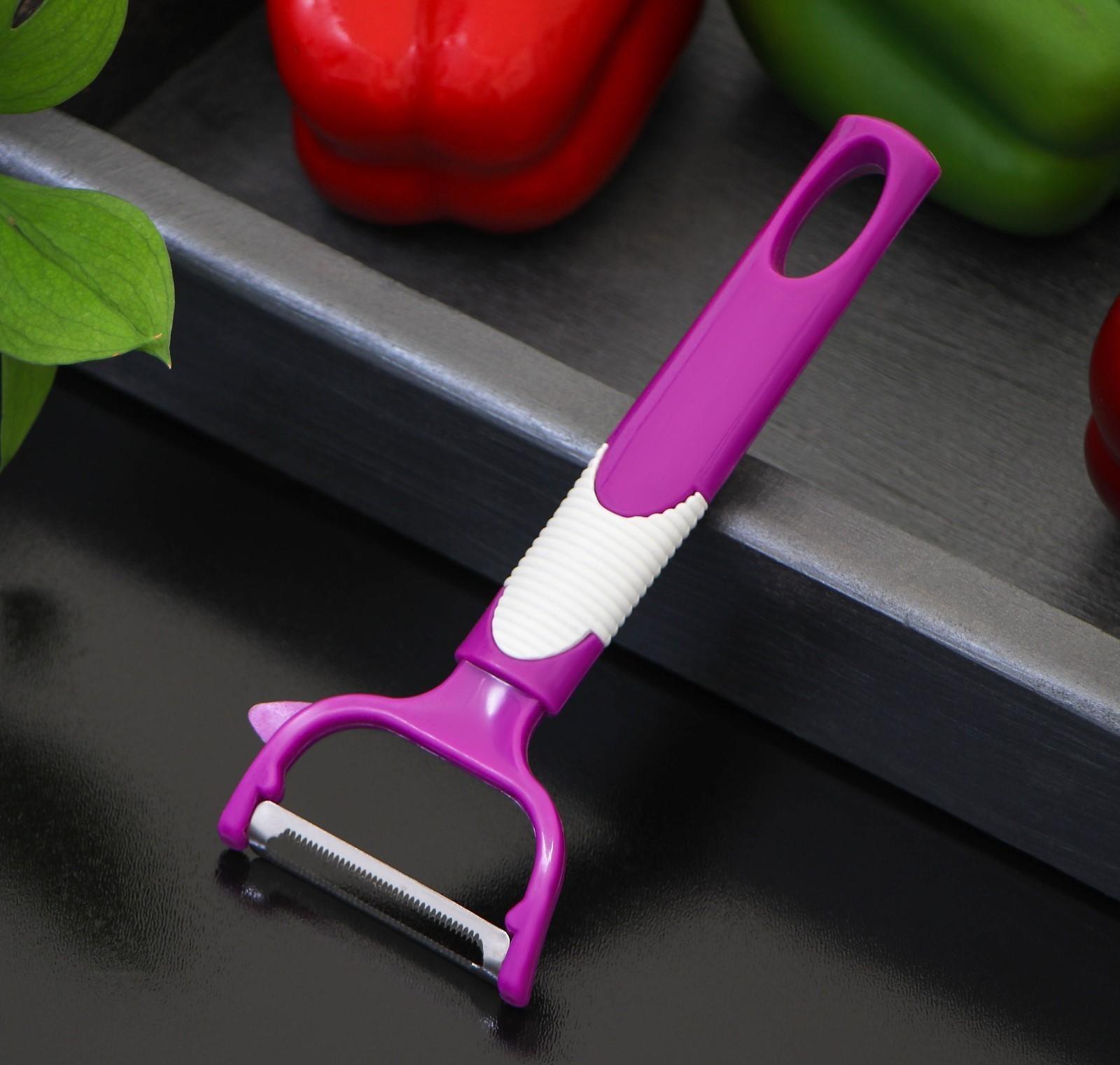 Овощечистка Доляна «Ритм», 15 см, цвет МИКС