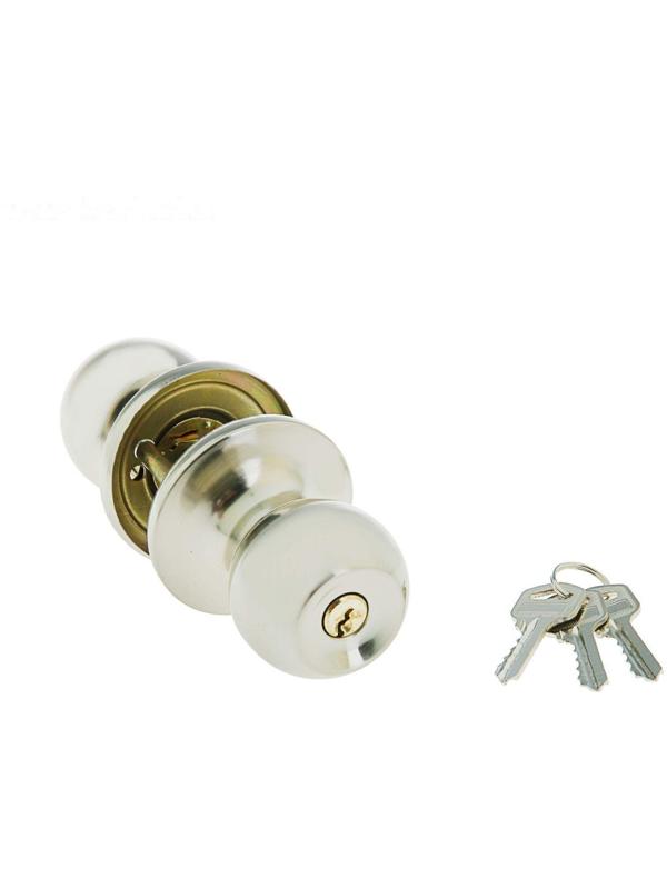 Защелка 1303, с ключом, цвет матовый никель