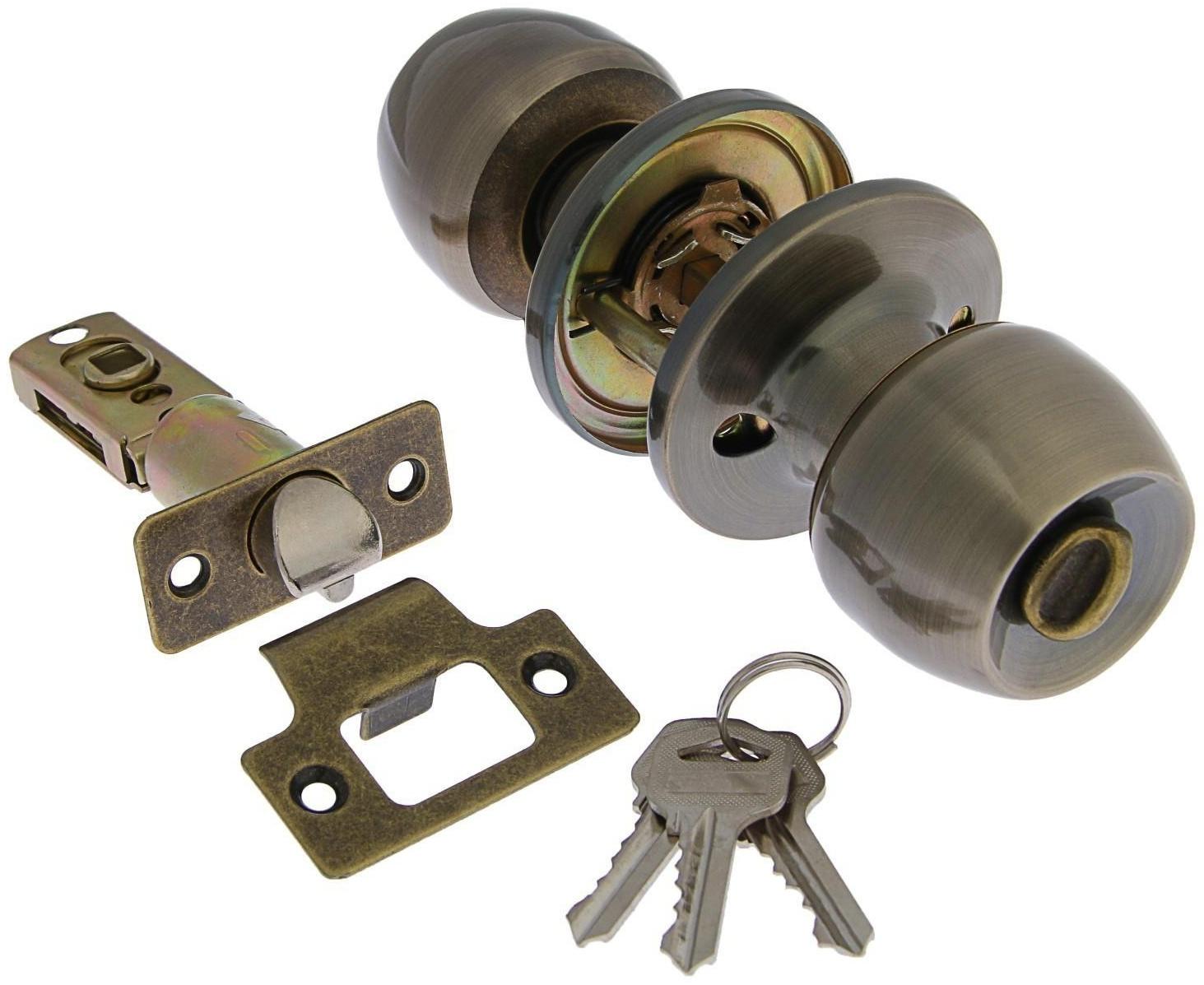 Защелка 1103, с ключом, цвет бронза