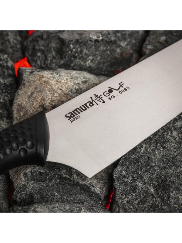 Нож кухонный Samura GOLF, шеф, лезвие 22,1 см, AUS-8