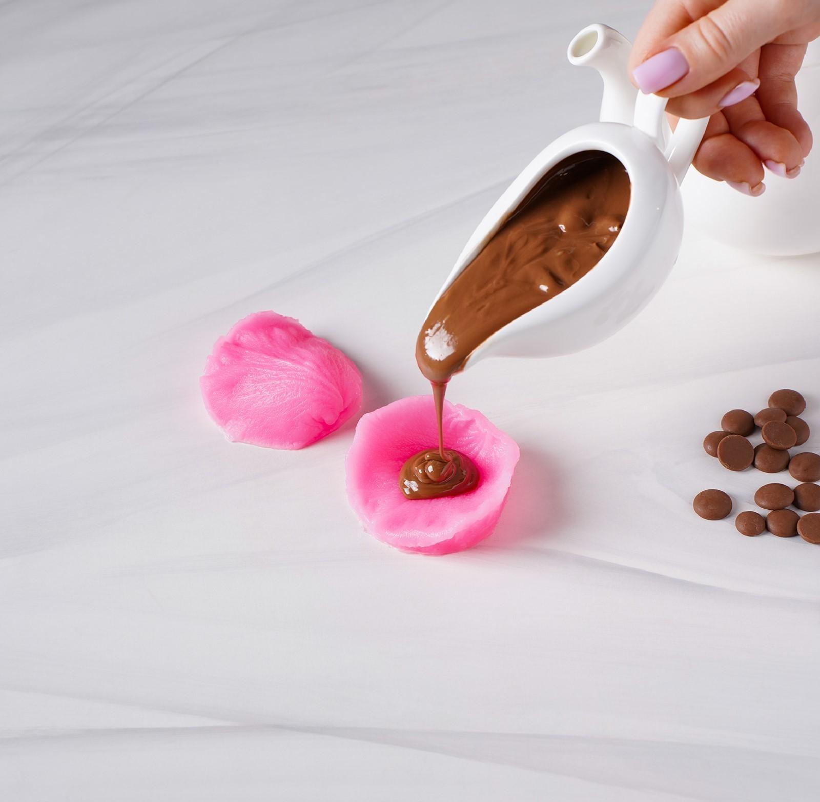 Силиконовый молд «Лепесток розы», 2 предмета, 6,7×6,2 см, цвет розовый