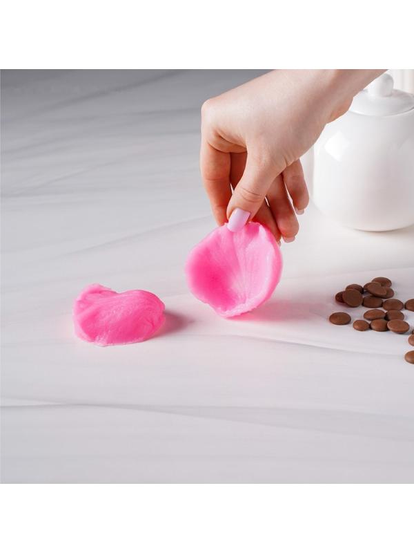 Силиконовый молд «Лепесток розы», 2 предмета, 6,7×6,2 см, цвет розовый