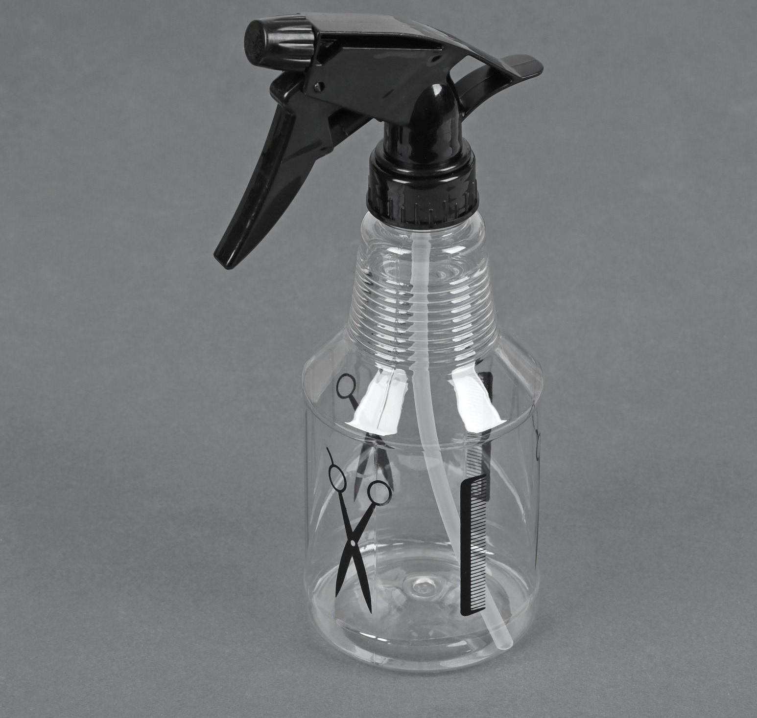 Распылитель парикмахерский, 280 мл, цвет чёрный/прозрачный