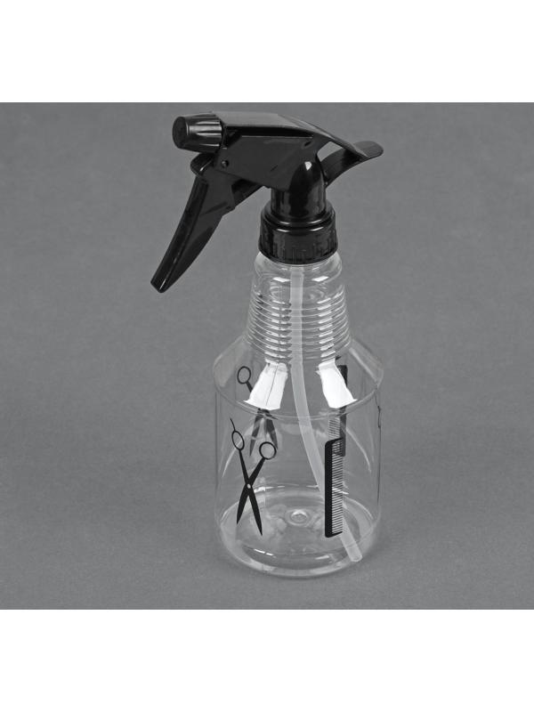 Распылитель парикмахерский, 280 мл, цвет чёрный/прозрачный