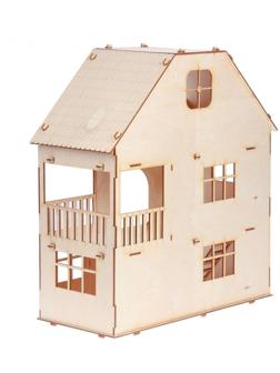 Домик для кукол, 3 этажа с мансардой