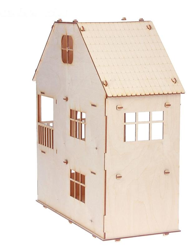 Домик для кукол, 3 этажа с мансардой