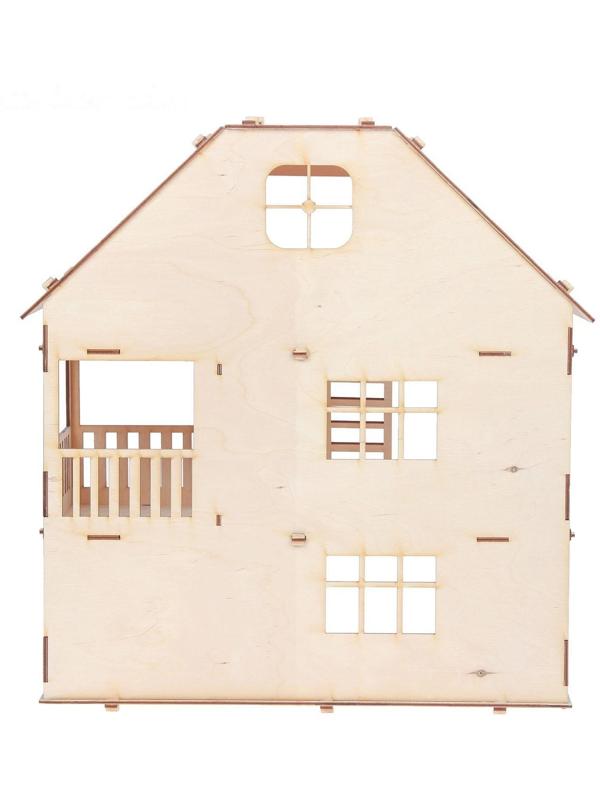 Домик для кукол, 3 этажа с мансардой