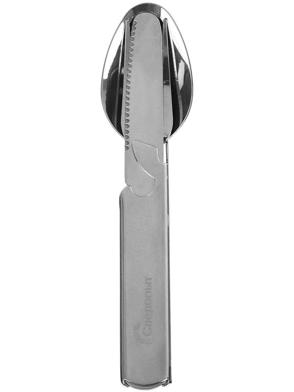 Набор столовых приборов туристический «СЛЕДОПЫТ», ложка, вилка, нож, открывашка