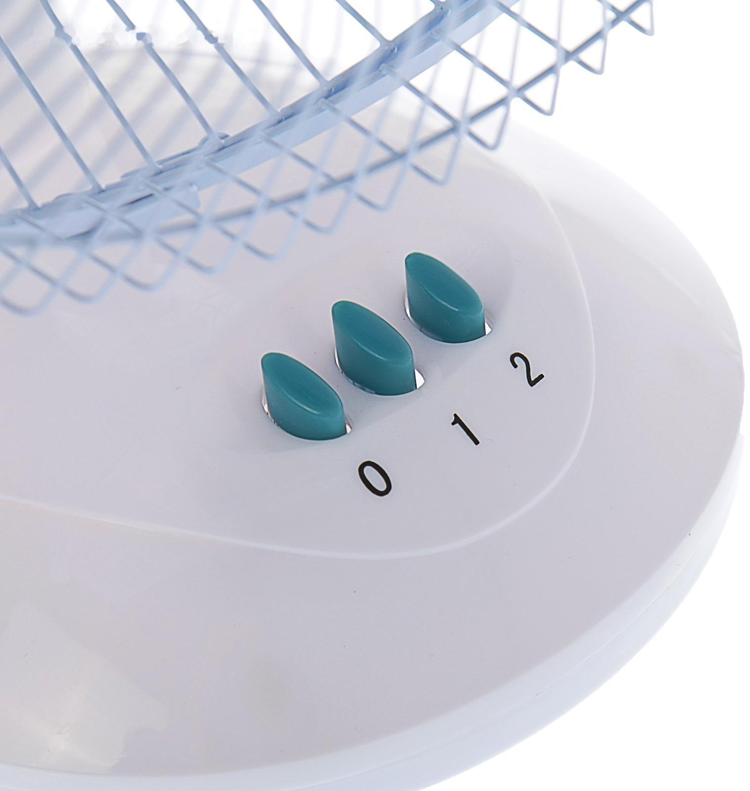 Вентилятор ENERGY EN-0605, настольный, 20 Вт, d=22 см, 2 скорости, бело-синий