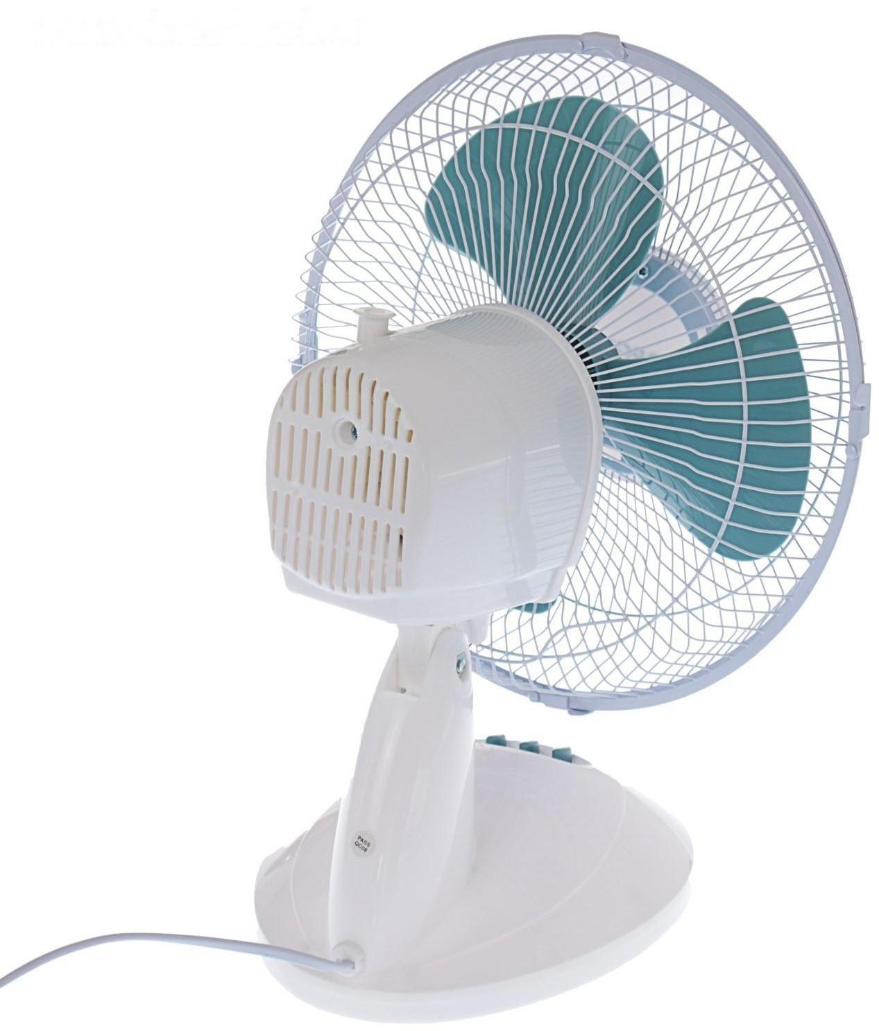 Вентилятор ENERGY EN-0605, настольный, 20 Вт, d=22 см, 2 скорости, бело-синий
