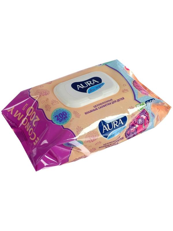 Влажные салфетки Aura Ultra Comfort, для детей, 200 шт.