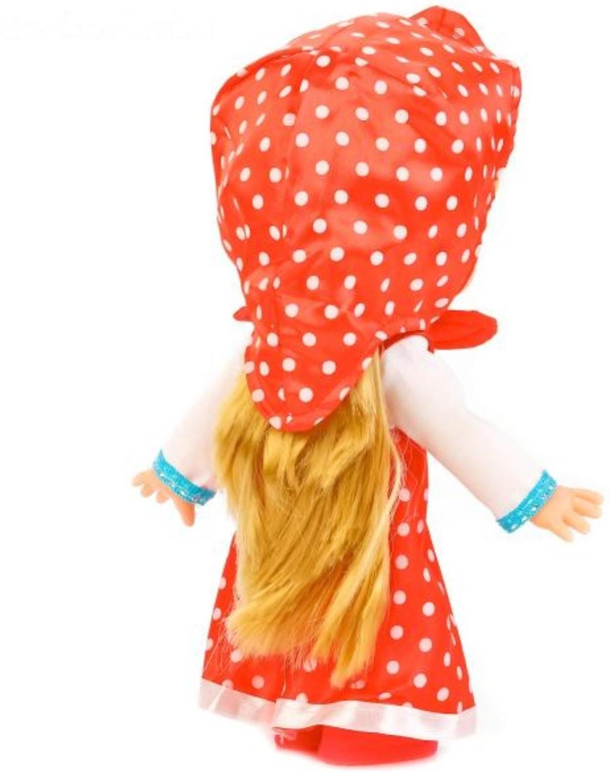 Интерактивная кукла «Маша» в платье в горох, рассказывает стихи, потешки, поёт песенку, 25 см