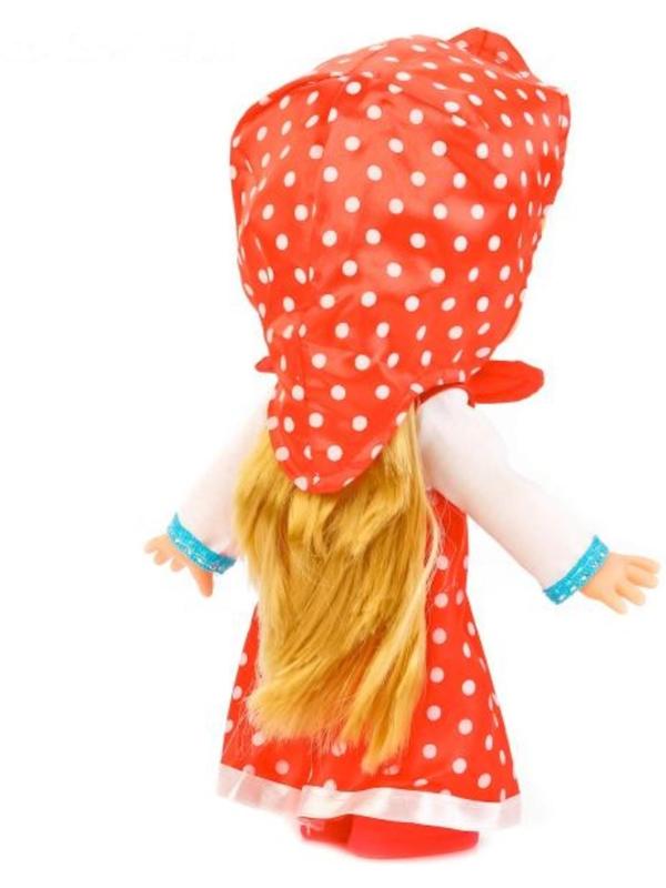 Интерактивная кукла «Маша» в платье в горох, рассказывает стихи, потешки, поёт песенку, 25 см