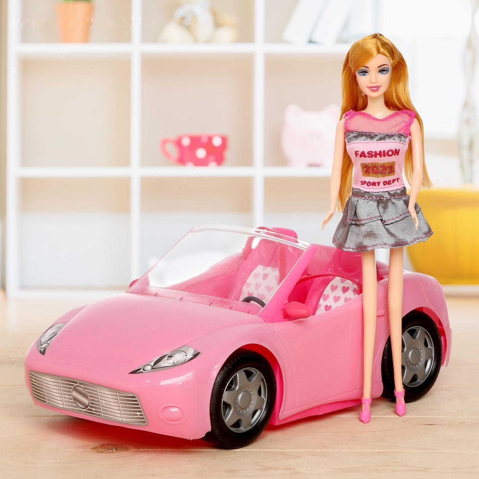 Кукла-модель «Лена» на машине, с аксессуарами