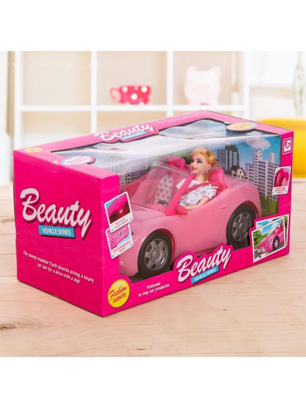 Кукла-модель «Лена» на машине, с аксессуарами