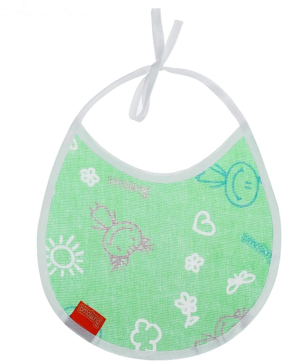 Нагрудник из клеёнки с ПВХ-покрытием, на завязках, с рисунком