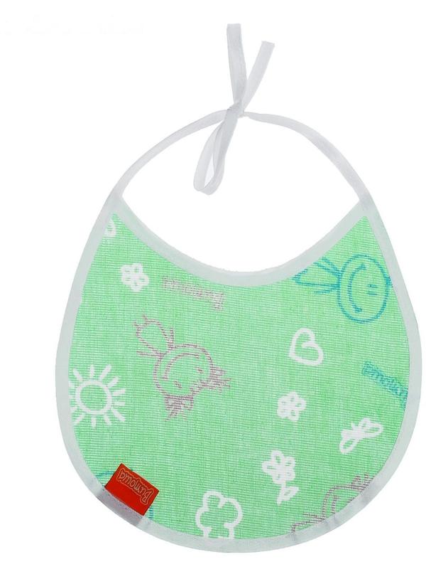 Нагрудник из клеёнки с ПВХ-покрытием, на завязках, с рисунком