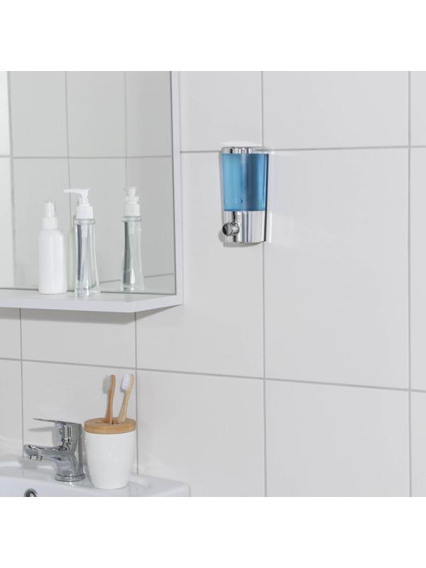 Диспенсер для антисептика/жидкого мыла механический, 400 мл, металл, цвет хром