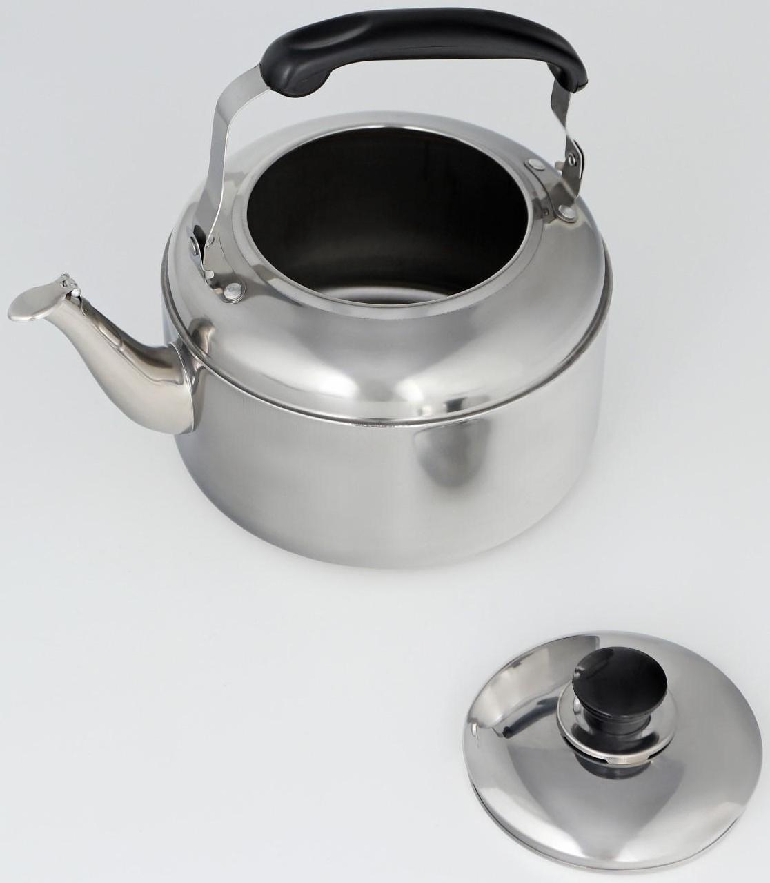 Чайник из нержавеющей стали, 4 л, цвет хромированный