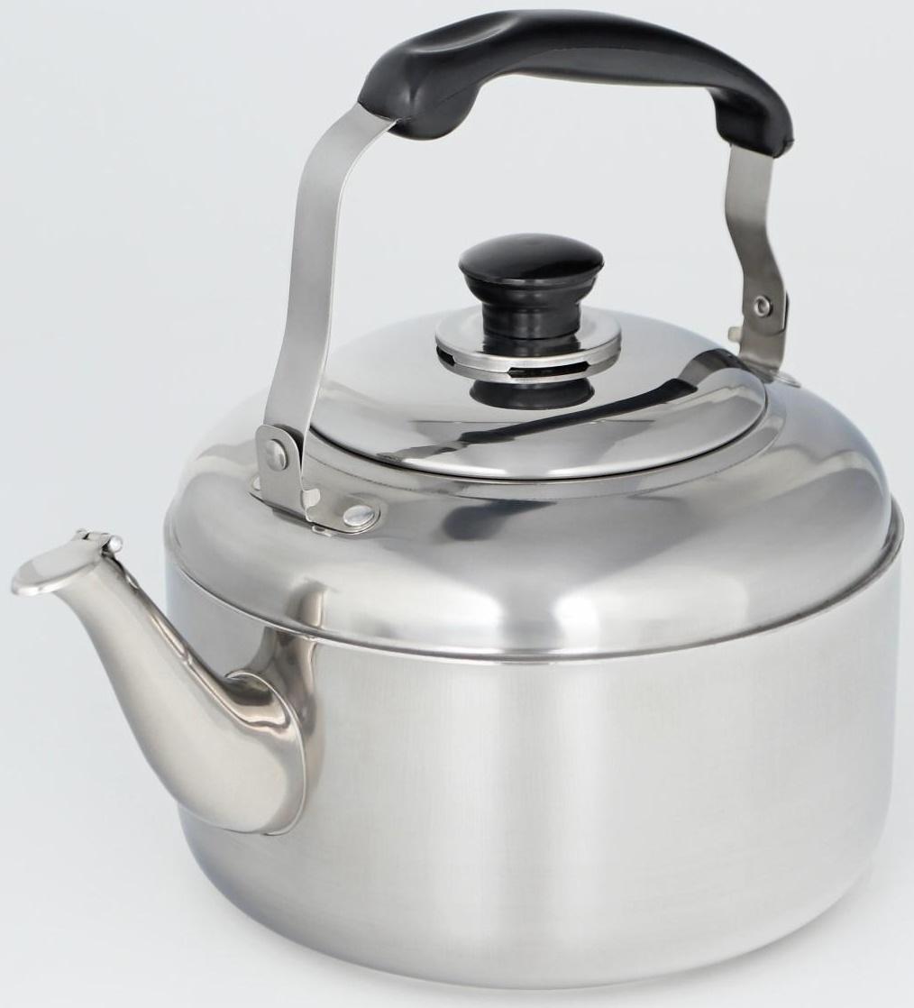 Чайник из нержавеющей стали, 4 л, цвет хромированный