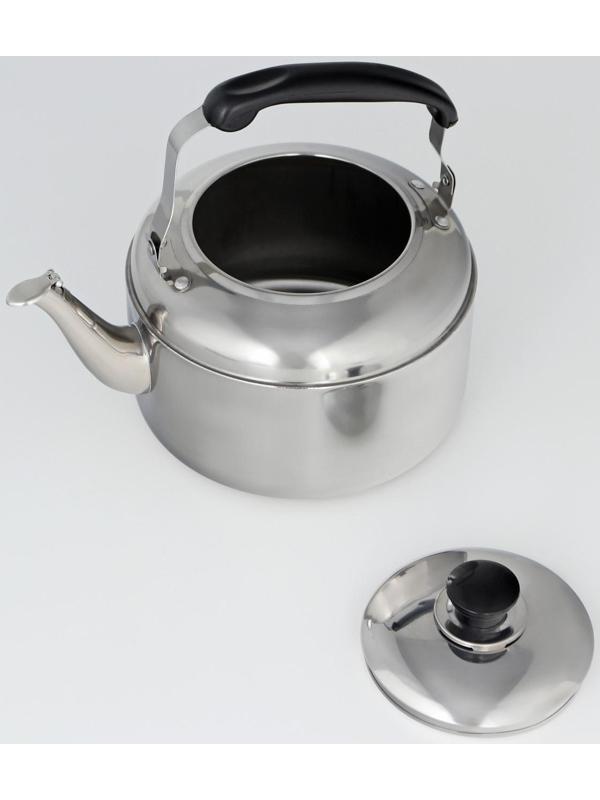 Чайник из нержавеющей стали, 4 л, цвет хромированный