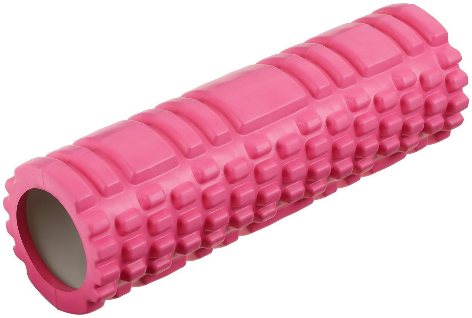 Роллер для йоги 30 х 10 см,  массажный, цвет розовый