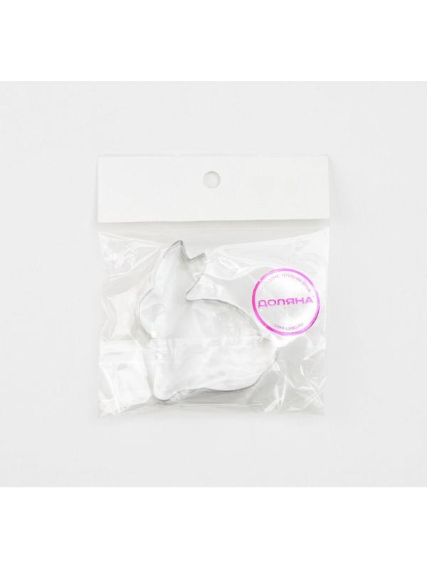 Форма для вырезания печенья «Зайка», 7×5,5×2 см, цвет хромированный