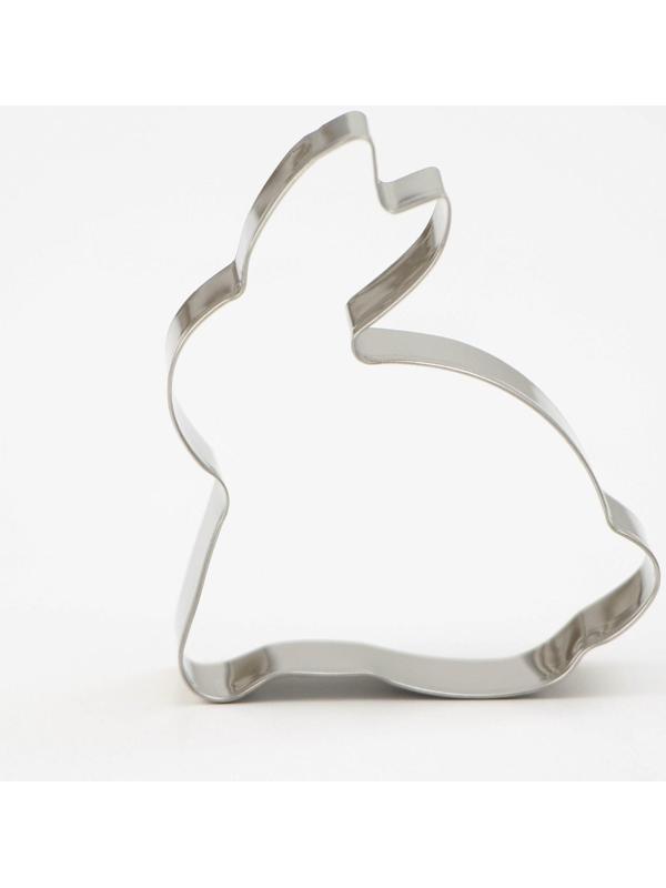 Форма для вырезания печенья «Зайка», 7×5,5×2 см, цвет хромированный