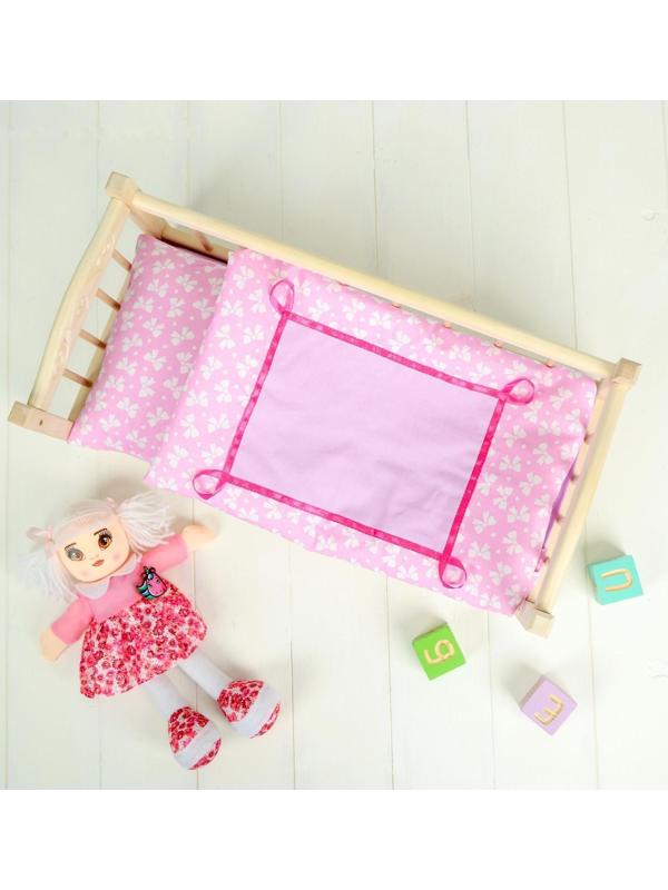 Постельное бельё для кукол «Бантики», простынь, одеяло, подушка