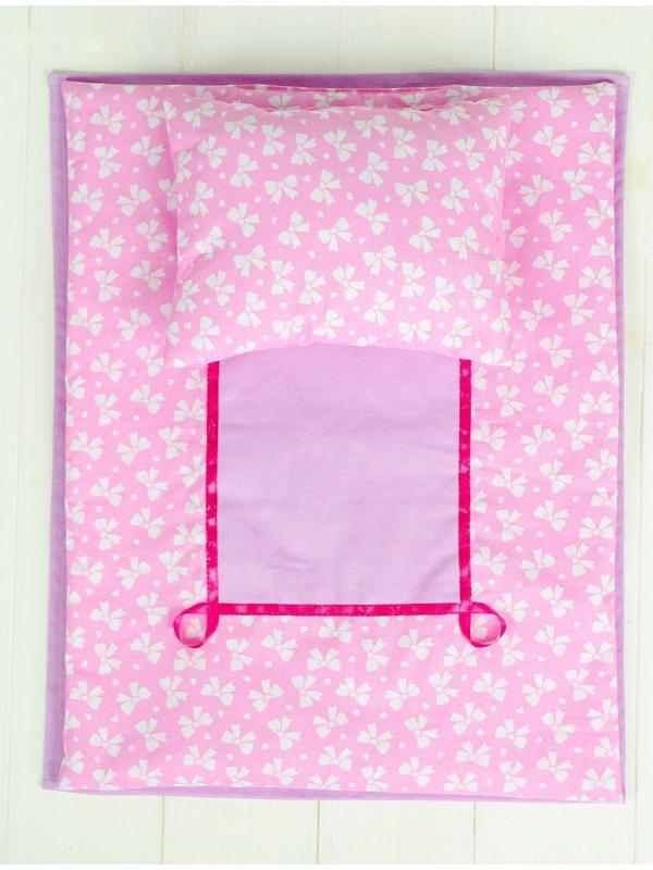 Постельное бельё для кукол «Бантики», простынь, одеяло, подушка