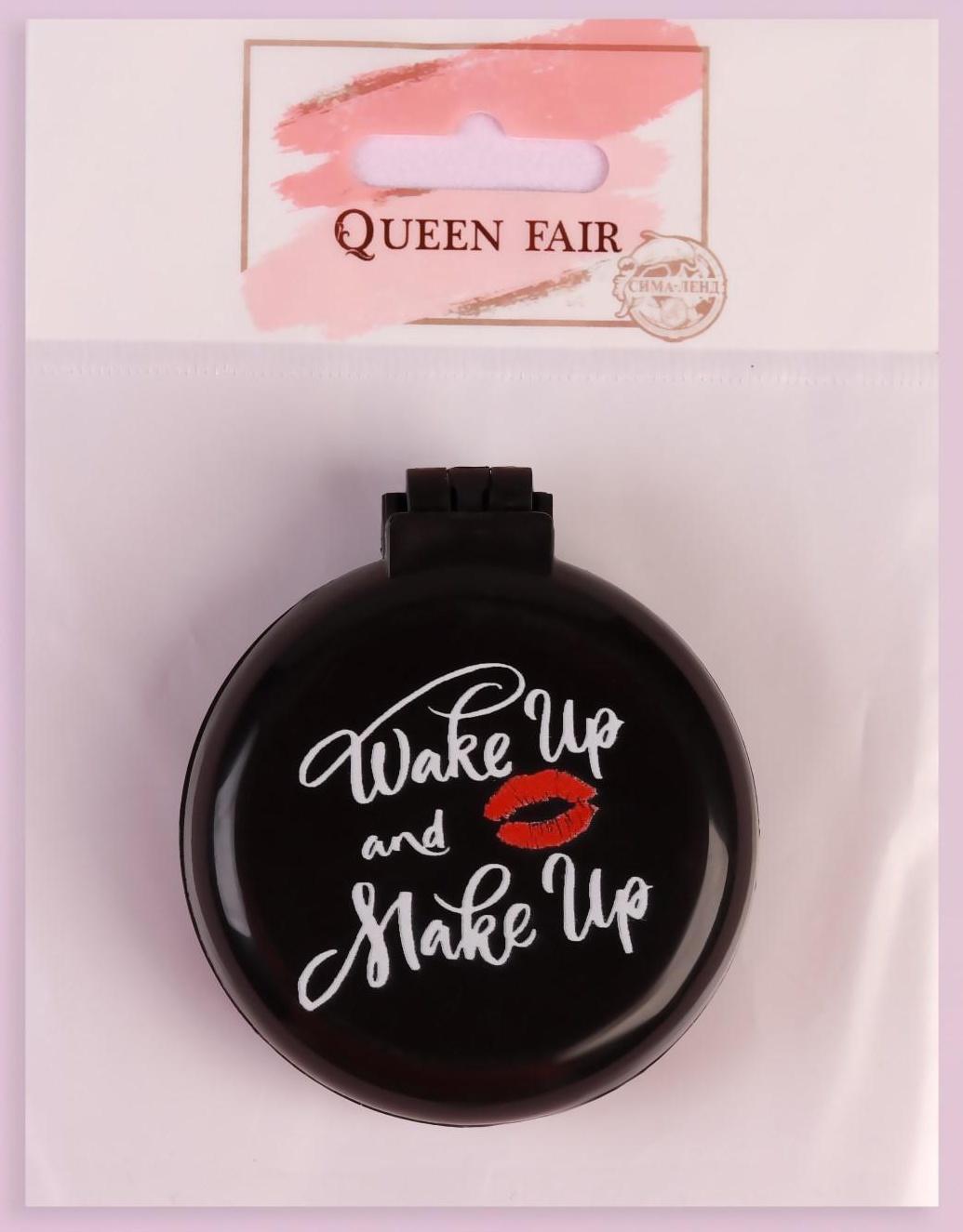 Расчёска массажная, складная, с зеркалом, d = 6,5 см, рисунок МИКС