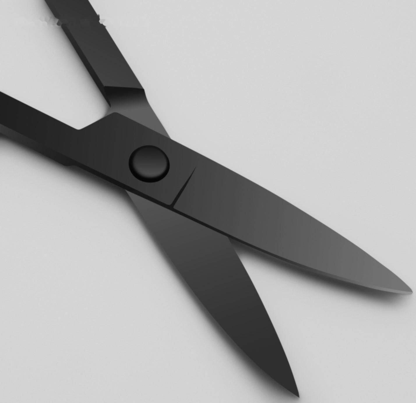 Ножницы маникюрные, узкие, загнутые, 9 см, цвет чёрный