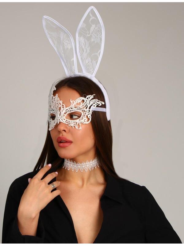 Карнавальный набор «Давай поиграем?», ободок-ушки, чокер, маска