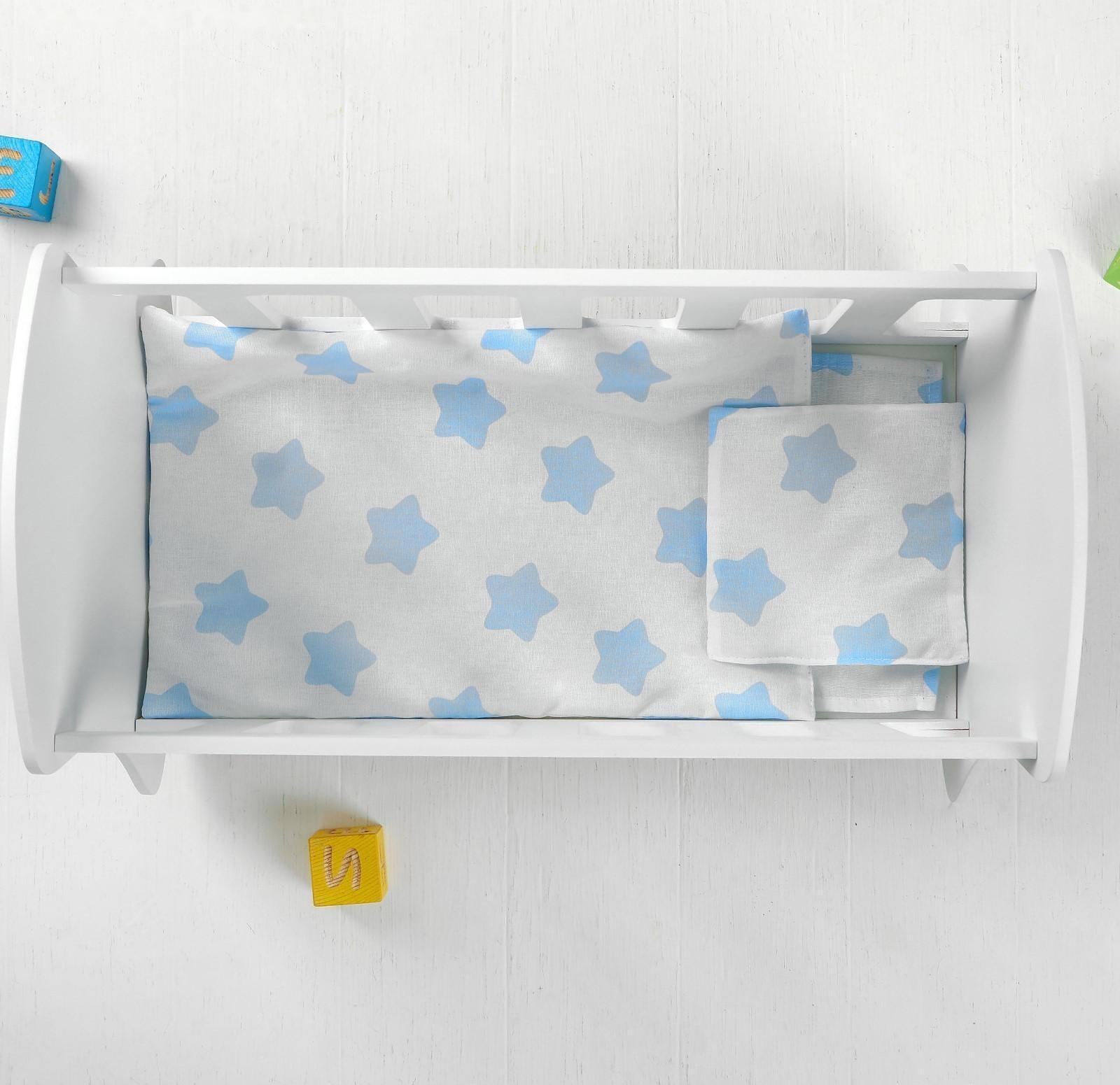 Кроватка – люлька «Люлилю» белая, с постельным бельём, МИКС