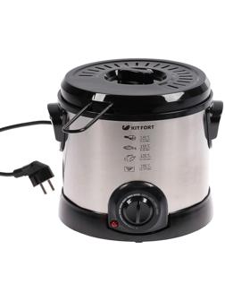 Фритюрница Kitfort КТ-2011, 1200 Вт, 1.4 л, серебристая