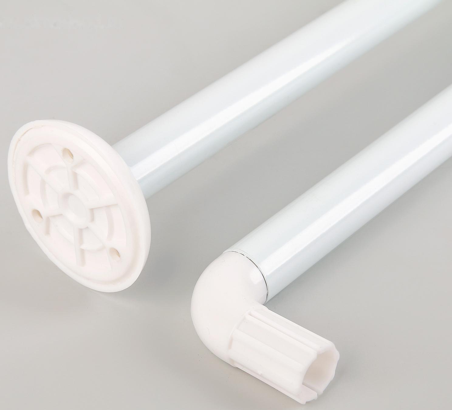 Карниз для ванной комнаты г-образный, 80×80 см, цвет белый