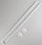 Карниз для ванной комнаты г-образный, 80×80 см, цвет белый