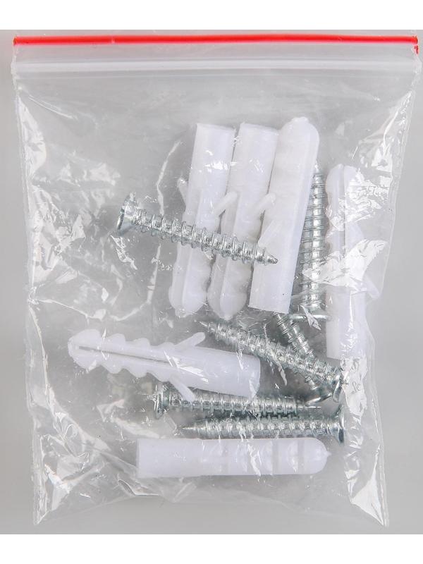 Карниз для ванной комнаты г-образный, 80×80 см, цвет белый