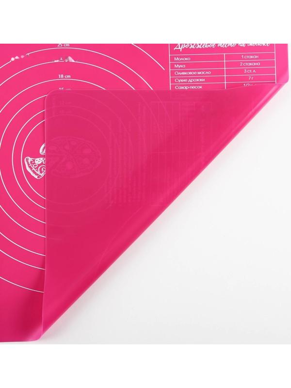 Силиконовый коврик для выпечки «Тесто для пиццы», 50 х 40 см