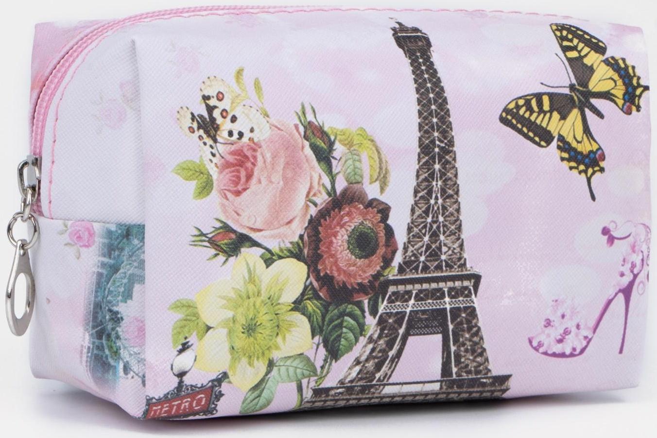 Косметичка на молнии, цвет розовый