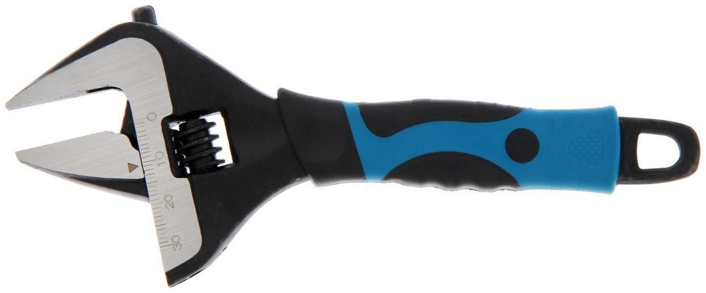 Ключ разводной с тонкими губками ТУНДРА, 2К рукоятка, раскрытие губок до 34 мм, 150 мм