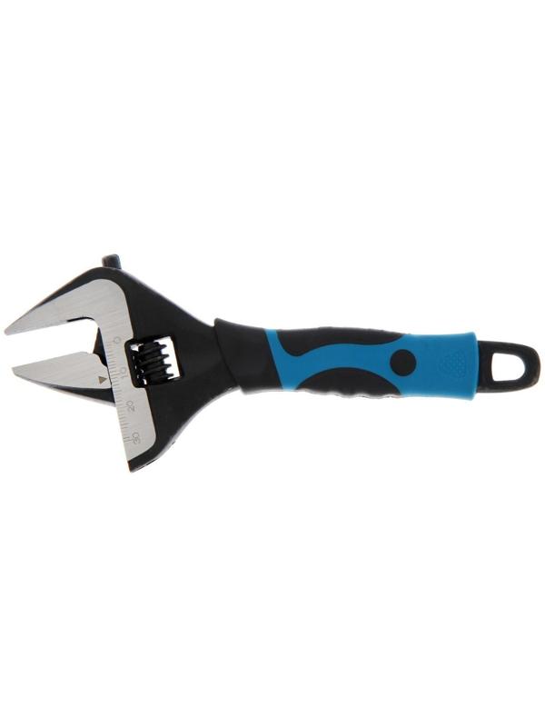 Ключ разводной с тонкими губками ТУНДРА, 2К рукоятка, раскрытие губок до 34 мм, 150 мм